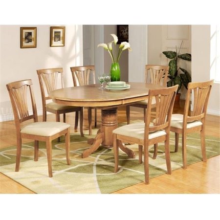 WOODEN IMPORTS FURNITURE LLC Wooden Imports Furniture AV5-OAK-W 5PC Avon Dining Table and 4 Wood Seat Chairs in Oak Finish AVON5-OAK-W